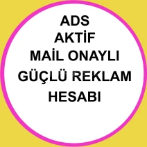 Ads Aktif Sayfalı Mail Onaylı Güçlendirilmiş Hesaplar
