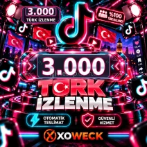 TikTok 3.000 Türk İzlenme | 🛡 7 GÜN GARANTİLİ