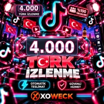 TikTok 4.000 Türk İzlenme | 🛡 7 GÜN GARANTİLİ