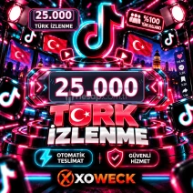 TikTok 25.000 Türk İzlenme | 🛡 7 GÜN GARANTİLİ