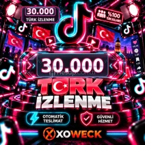TikTok 30.000 Türk İzlenme | 🛡 7 GÜN GARANTİLİ