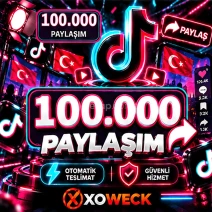 TikTok 100.000 Paylaşım | 🛡 7 GÜN GARANTİLİ