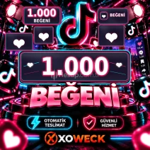 TikTok 1.000 Beğeni | 🛡 7 GÜN GARANTİLİ