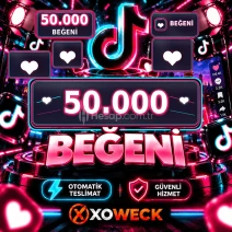 TikTok 50.000 Beğeni | 🛡 7 GÜN GARANTİLİ
