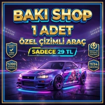 BAKI SHOP 🔥 1 ADET ÖZEL ÇİZİMLİ ARAÇ ⭐