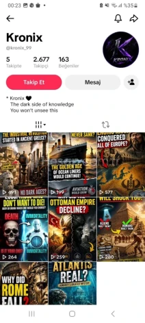 2.677 Takipçili Aktif Tiktok Hesabı