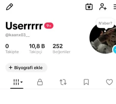 10.800 Takipçili Eski Tiktok Hesap