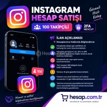 INSTAGRAM 100 TAKİPÇİLİ HESABI - 2FA DESTEKLİ