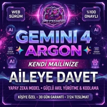 ⭐ Gemini 4 Argon Web 1 Aylık Maile Davet (Yeni Sürüm)⭐
