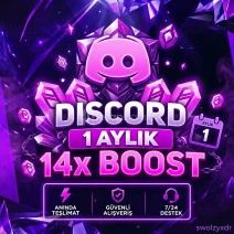 Discord 1 Aylık 14x Boost  STOKVAR