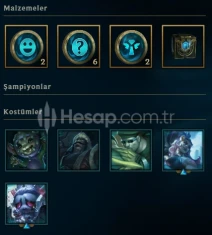 LOL 30 LEVEL FULL DEĞİŞEN UNRANKED HESAP 51.8 K MAVİ ÖZ