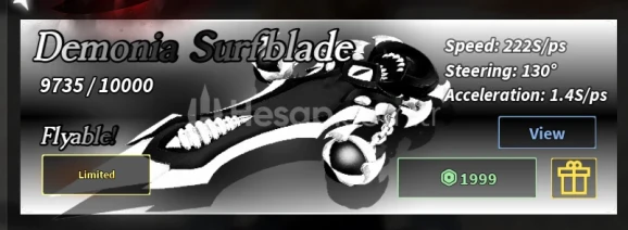 Fisch Demonia Surfblade Gamepass Gift