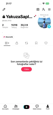 TikTok hesabı emek hesabı sadece numara bağı vardır