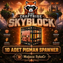 CRAFTRİSE SKYBLOCK 10x PİGMAN SPAWNER