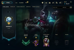 TR ZÜMRÜT 4 HESAP 57 LEVEL 30K MÖ 48 SKIN