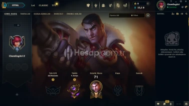 LOL EUW UNRANKED HESAP 30 LVL 53K MAVİ ÖZ