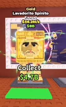 Gold Lavadorito Spinito 56.2Ms - Steal a Brainrot