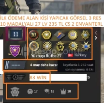 10 MADALYALI 27 LV İLK ÖDEME ALAN KİŞİ YAPICAK NADİR 23