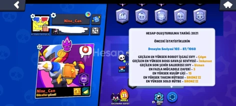 Brawl Stars uyguna satılık hesap