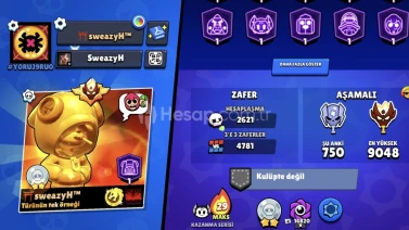 ESKİ SEZON MASTER 58500 KUPA BRAWL STARS+ 10750 KUPA CR
