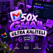 50X EL İLE AÇILMIŞ GMAİL HESABI