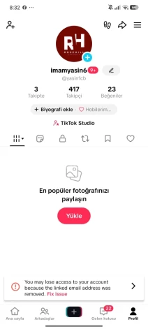 400 takipçili tiktok hesabi fırsat ilan