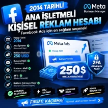 🔥 2014 TARİHLİ KİŞİSEL REKLAM HESABI  250$ LİMİTLİ🔥