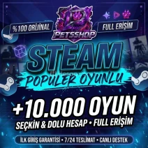 🎮 (+10.000 OYUN GARANTİ) STEAM HESAP | Oto Teslim📦