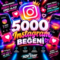 İnstagram 5000 beğeni otomatik teslimat
