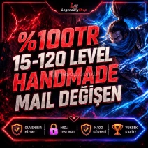 ⭐(%100TR) 15-120 LEVEL MAİL DEĞİŞEN HESAP | OTO TESLİM⭐