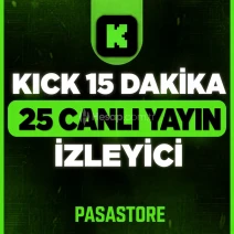 ⭐(GARANTİLİ) KİCK 15 DAKİKA 25 İZLEYİCİ 7-24 OTOMATİK⭐