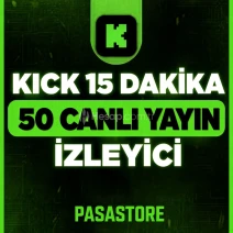 ⭐(GARANTİLİ) KİCK 15 DAKİKA 50 İZLEYİCİ 7-24 OTOMATİK⭐