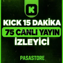 ⭐(GARANTİLİ) KİCK 15 DAKİKA 75 İZLEYİCİ 7-24 OTOMATİK⭐