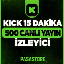 ⭐(GARANTİLİ) KİCK 15 DAKİKA 500 İZLEYİCİ 7-24 OTOMATİK