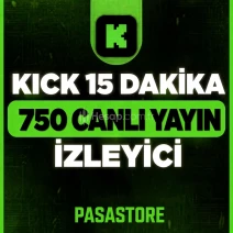 ⭐(GARANTİLİ) KİCK 15 DAKİKA 750 İZLEYİCİ 7-24 OTOMATİK