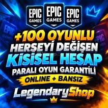 ⭐(MAİL DEĞİŞEN) +100-300 Oyun Garantili Epic Games⭐