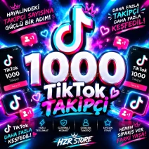 1000 adet TikTok takipçi  otomatik teslim 