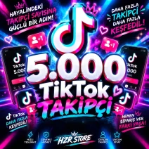 TikTok 5000 adet TikTok takipçi otomatik teslimat