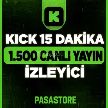 ⭐GARANTİLİ KİCK 15 DAKİKA 1500 İZLEYİCİ 7-24 OTOMATİK