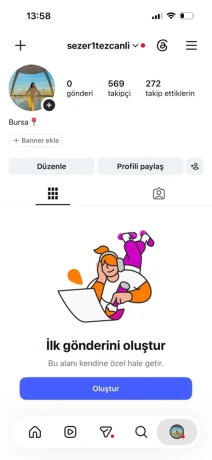 500 Takipçili Organik Kitle Hesabı | Gmail ile açılmış