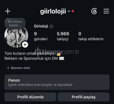 6000 TAKİPÇİLİ ORJİNAL İÇERİK ÜRETİCİSİ HESAP