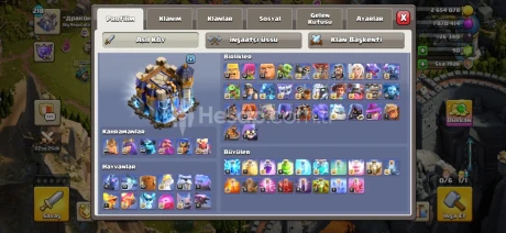 Coc 218. Level dolu dolu yarı max hesap
