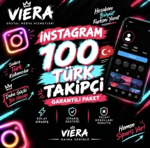Instagram 100 Türk Takipçi Garantili 🇹🇷 | VİERA Sosya