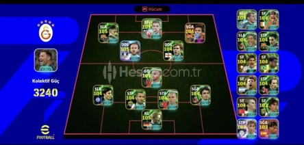 FULL KADRO 3240+ GÜÇ  DEVASA STOKLU eFOOTBALL HESABI