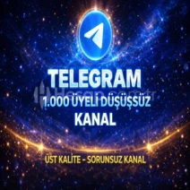 ⚡GARANTİLİ⚡1.000 ÜYELİ TELEGRAM KANAL✅