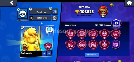 BRAWL STARS 103K 75P MASTER 2 METEOR ŞÖHRETİ HESAP