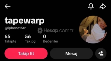 ✦[TikTok - Yayın Aktif Organik Kız Hesabı