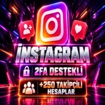 ⭐2FA AKTİF⭐ İNSTAGRAM +250 TAKİPÇİLİ HESAP⭐