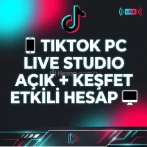 📱 TIKTOK PC LIVE STUDIO AÇIK + KEŞFET ETKİLİ HESAP 🖥