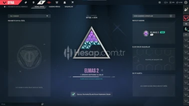 Valorant Dia 2 Hesap Battle Pass Var